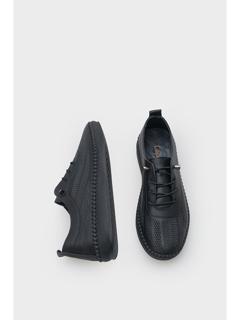 Siyah Torrie Hakiki Deri Soft Konfor Tabanlı Kadın Sneaker-4