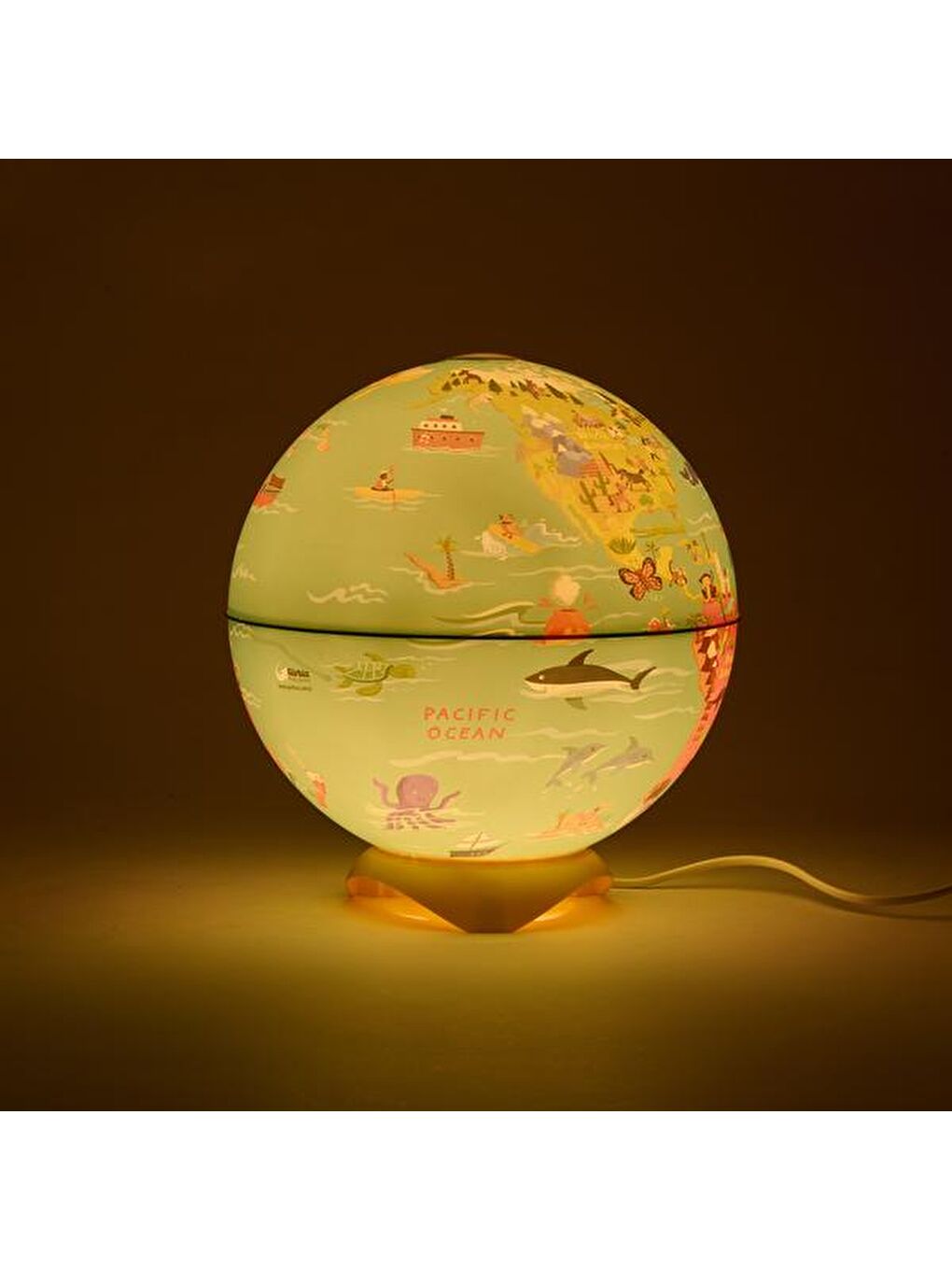 Karışık My Wild World Globe Abajur - Renkli - 26 cm