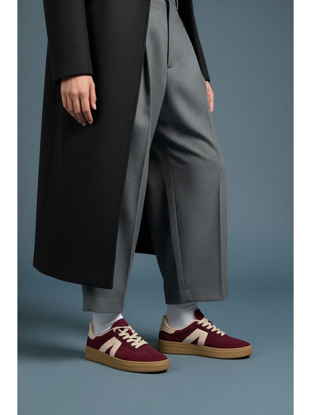 Bordo Santa Kadın Spor Ayakkabı Snaeker-1