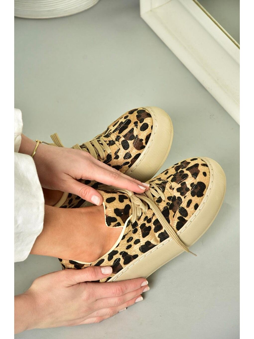 Kahverengi U8115023 Taba Kadın Sneakers-1