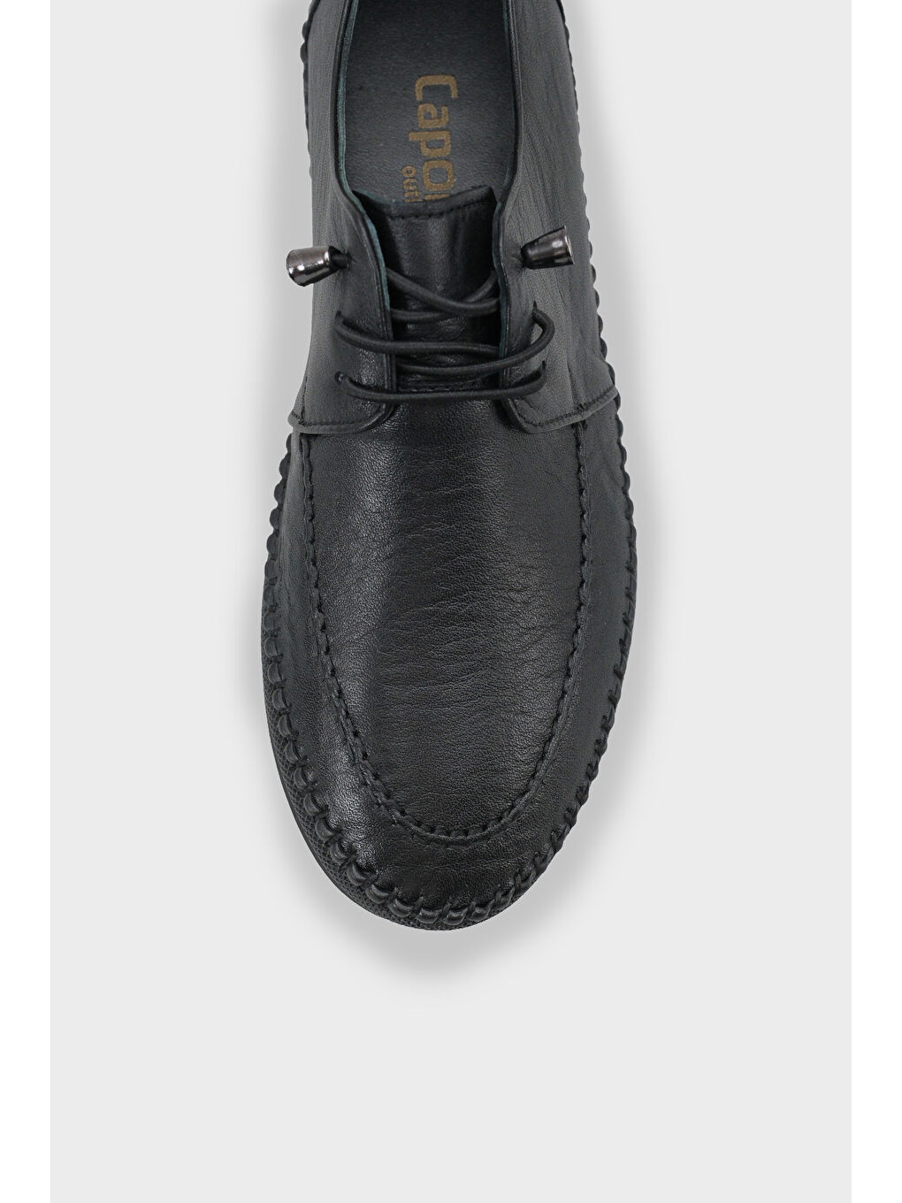 Siyah Michele Hakiki Deri Soft Konfor Tabanlı Kadın Sneaker-2