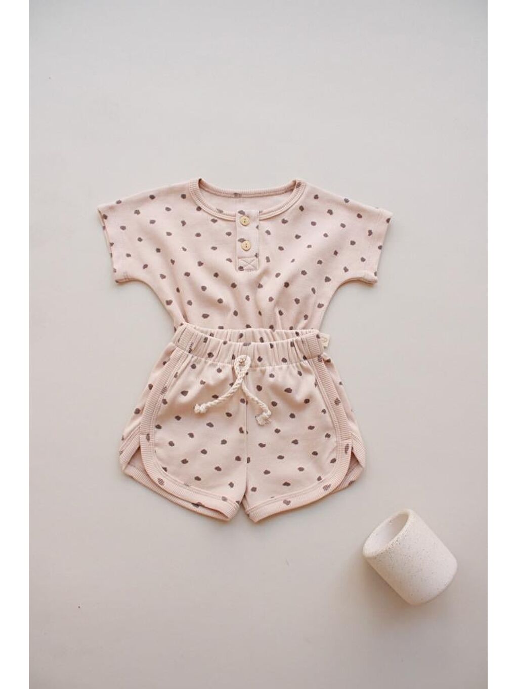 Bej Taş Desen Kaşkorse Alt Üst Takım