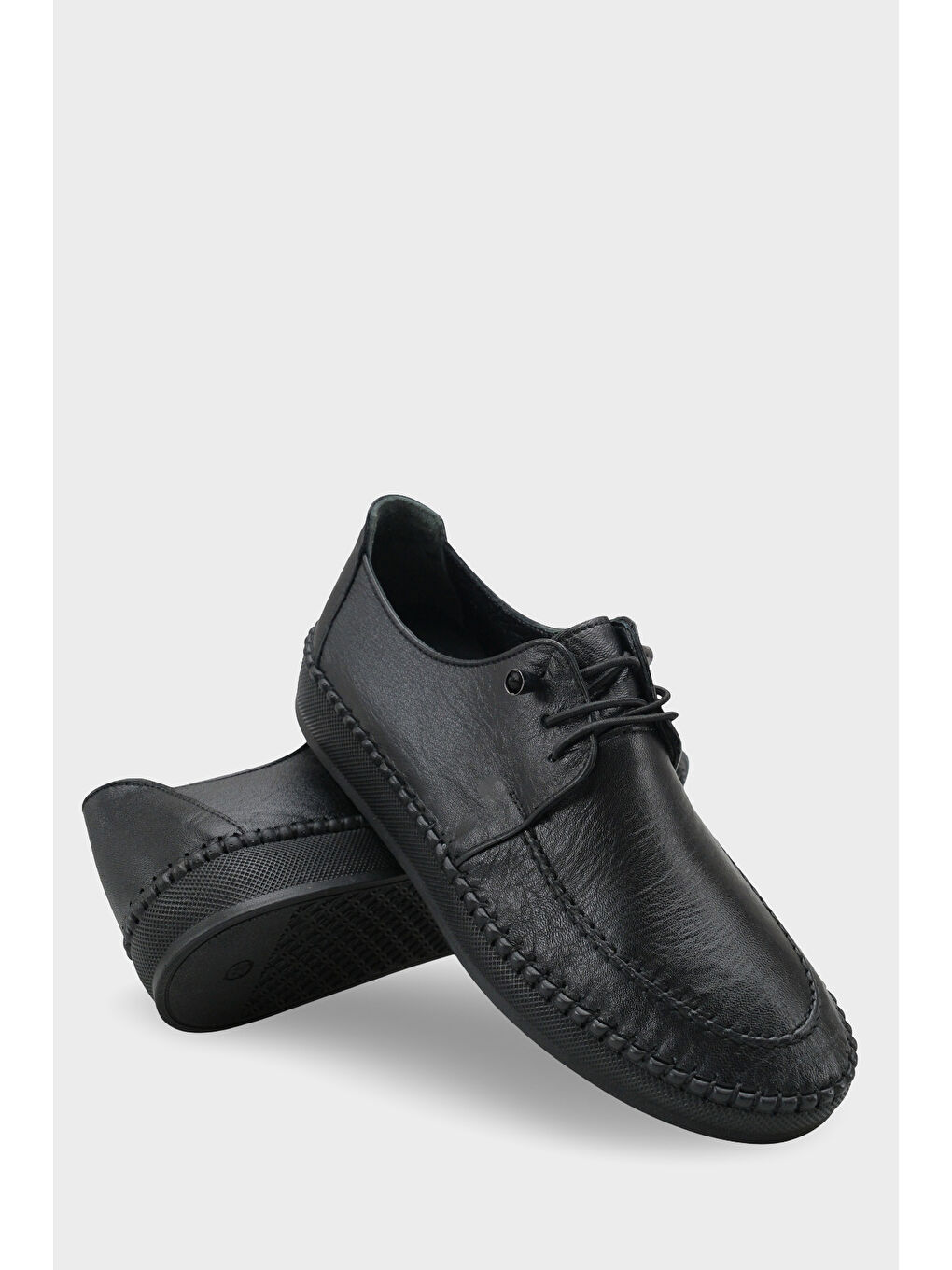 Siyah Michele Hakiki Deri Soft Konfor Tabanlı Kadın Sneaker-3