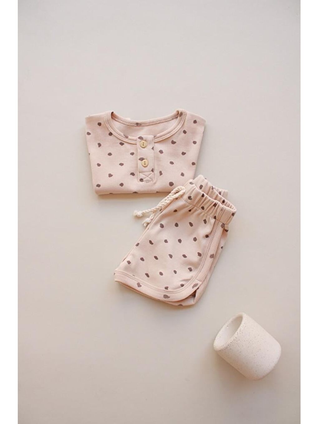 Bej Taş Desen Kaşkorse Alt Üst Takım-3