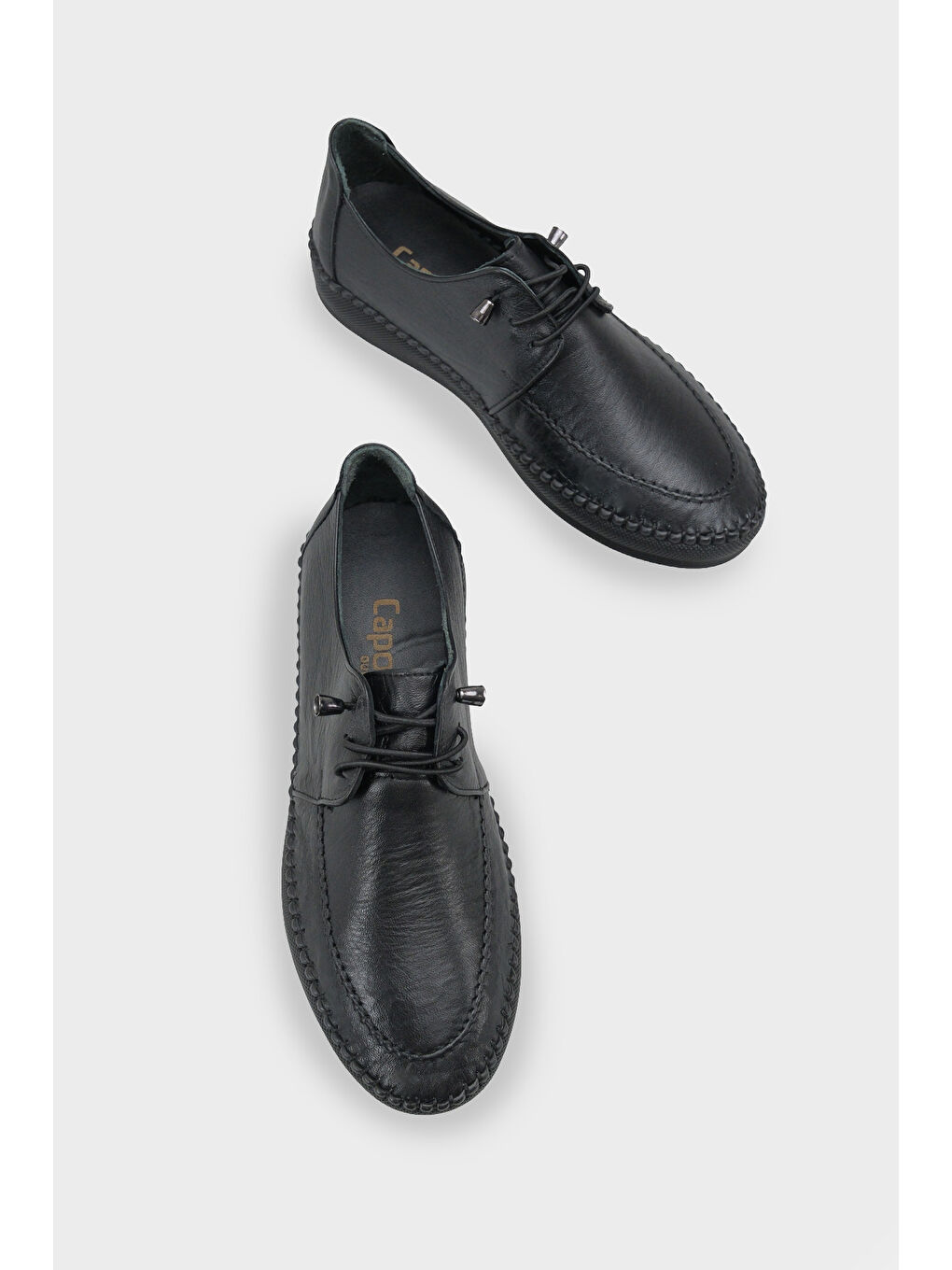 Siyah Michele Hakiki Deri Soft Konfor Tabanlı Kadın Sneaker-5