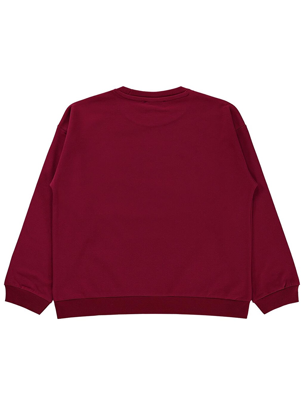 Girls Basic 10-13 Yaş Sweatshirt - Bordo-1