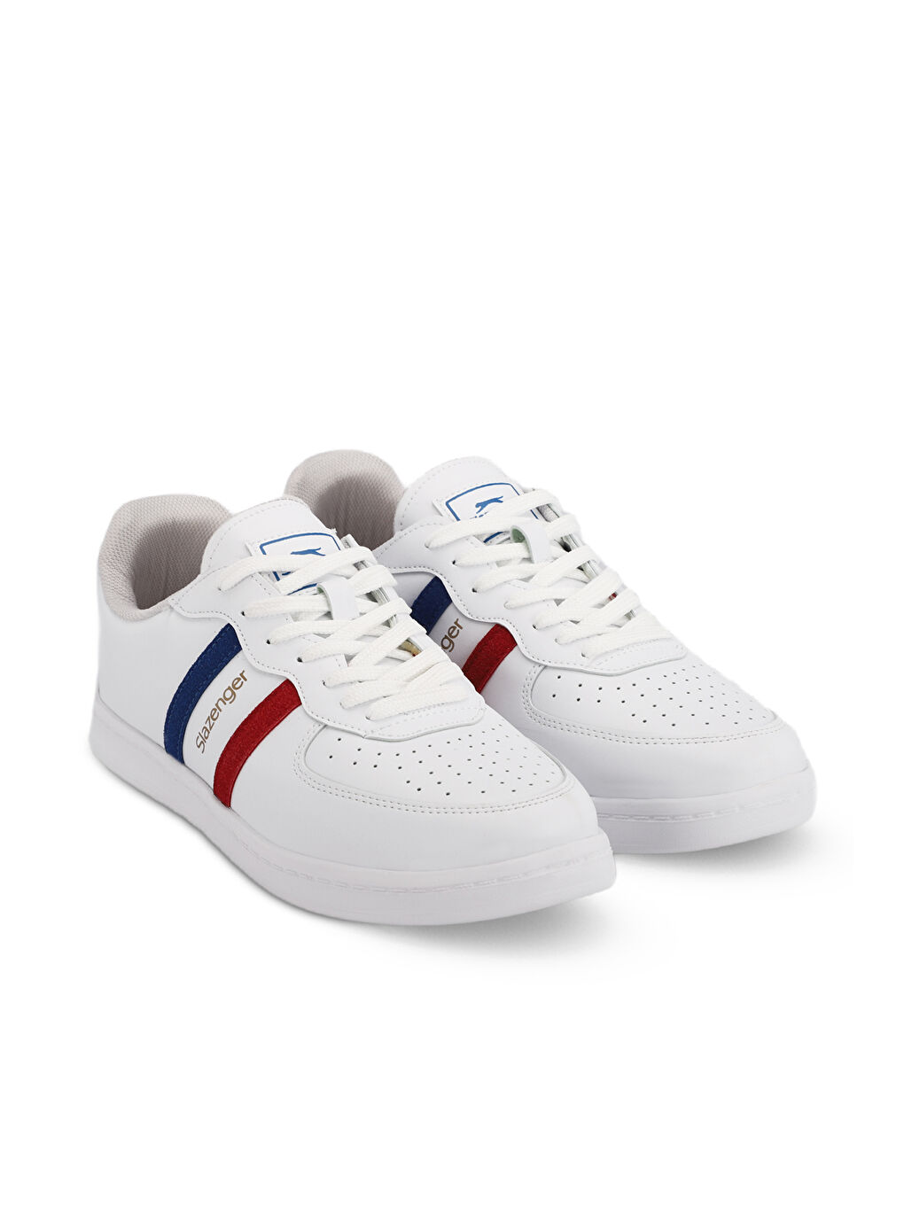 SLAZENGER MALKHAZ Erkek Sneaker Ayakkabı Beyaz / Lacivert / Kırmızı - 1
