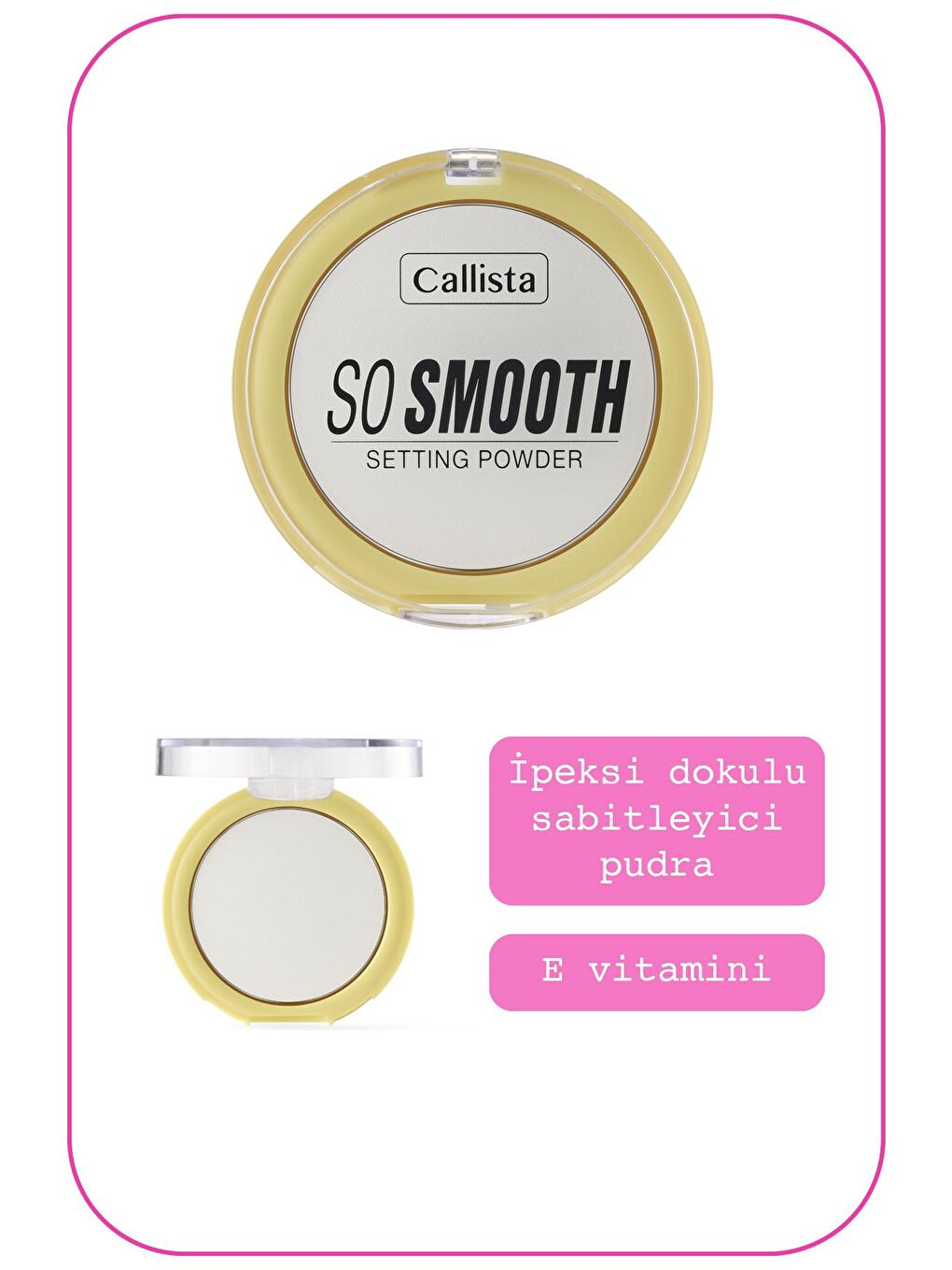 Callista Açık Bej So Smooth Setting Powder Makyaj Sabitleyici Transparan Pudra 01 Bake Me Up - 1