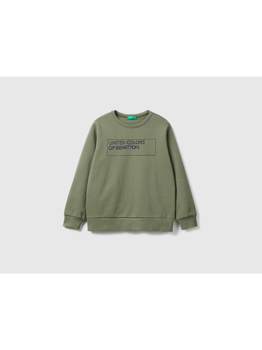 United Colors Of Benetton Erkek Çocuk Haki  Yazılı Sweatshirt