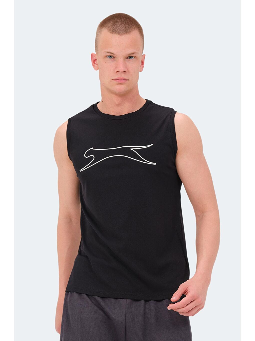 NELU Erkek Kolsuz Tişört Siyah