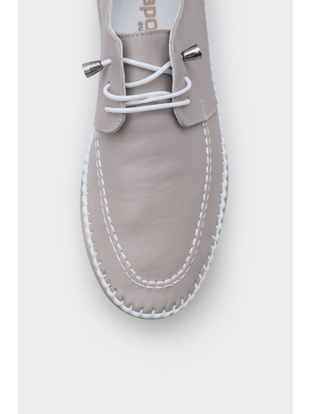 Kahverengi Michele Hakiki Deri Soft Konfor Tabanlı Kadın Sneaker-1