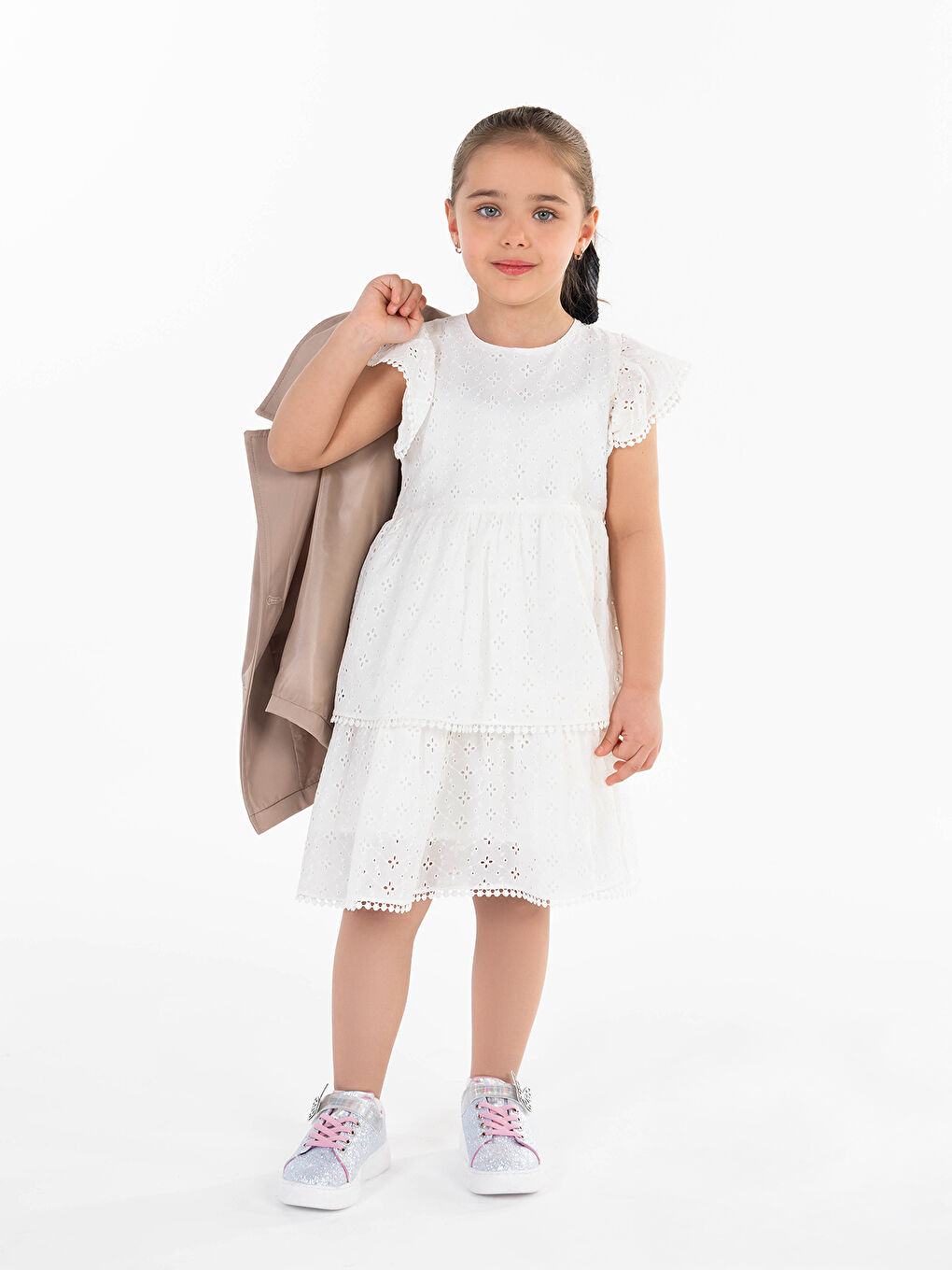 Gri Girls Kız Çocuk Spor Ayakkabı 21-25 Numara Gümüş-1