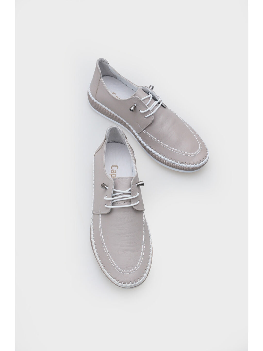 Kahverengi Michele Hakiki Deri Soft Konfor Tabanlı Kadın Sneaker-4