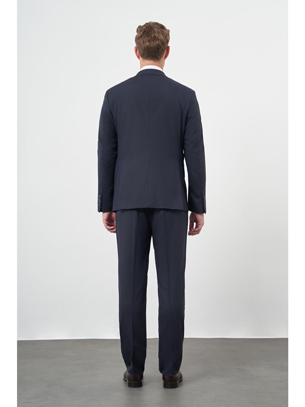Koyu Lacivert Düz Mono Yaka 6 Drop Comfort Fit Classic Takım Elbise 1001245167-4