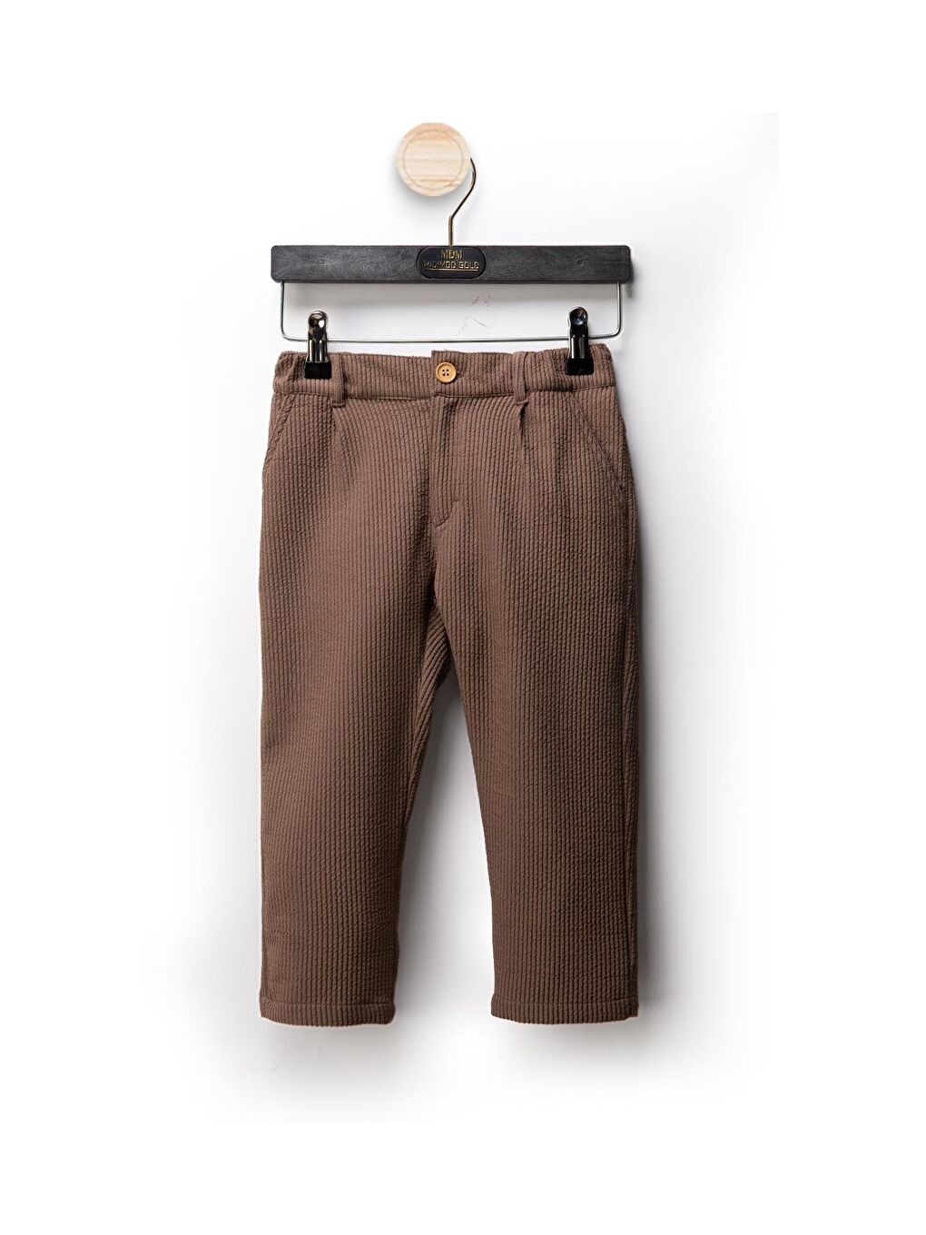 Erkek Çocuk 3'Lü Kahverengi Bomber Ceket, Beyaz Tişört Ve Pantolon Takım (2-9 Yaş)-2