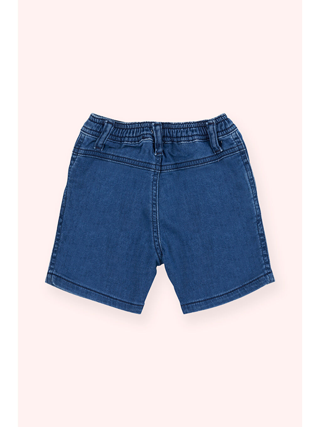 Erkek Bebek Cep Detaylı Lacivert Jean Şort-2