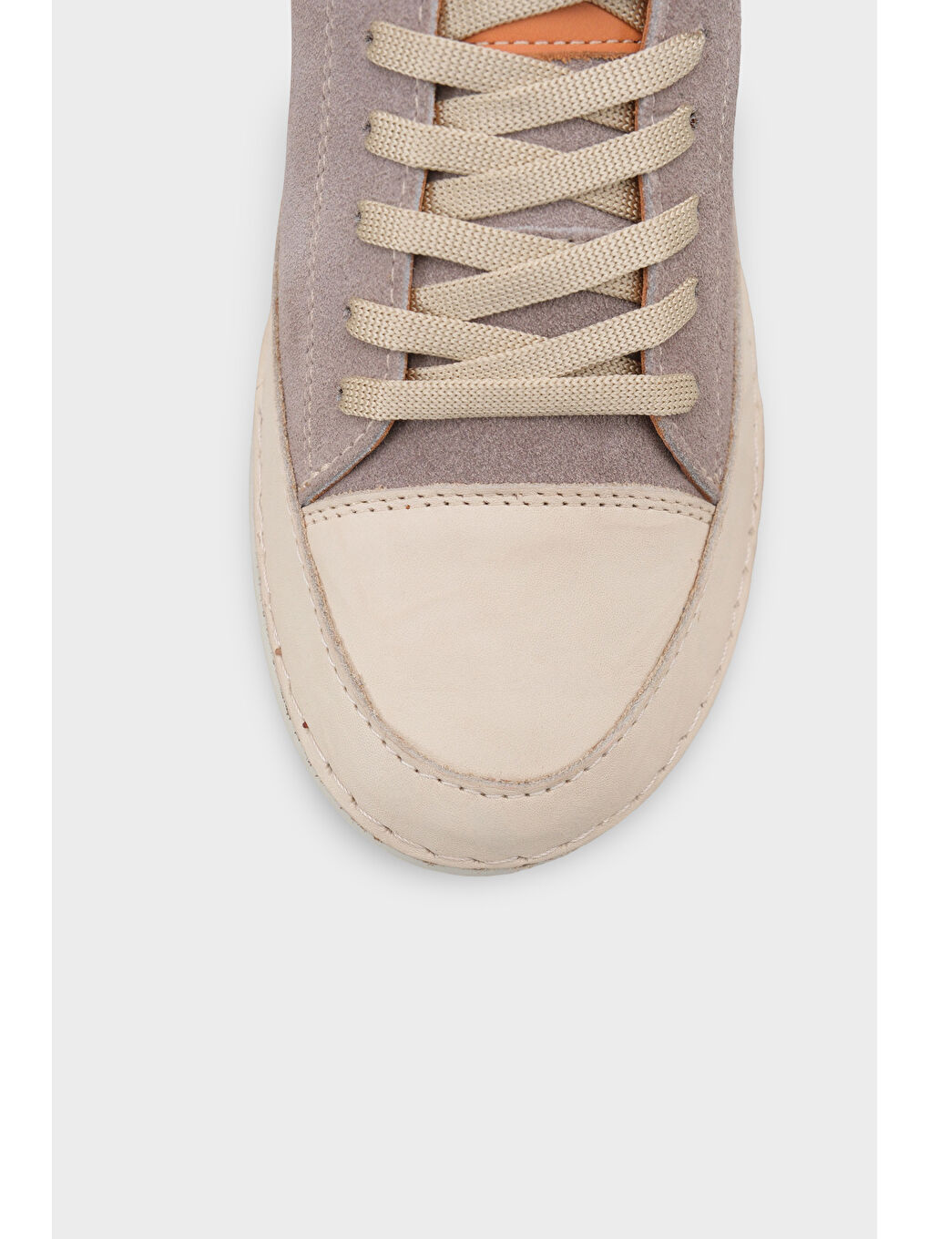 Gri Susette Hakiki Deri Soft Konfor Kadın Sneaker Spor Ayakkabı-3