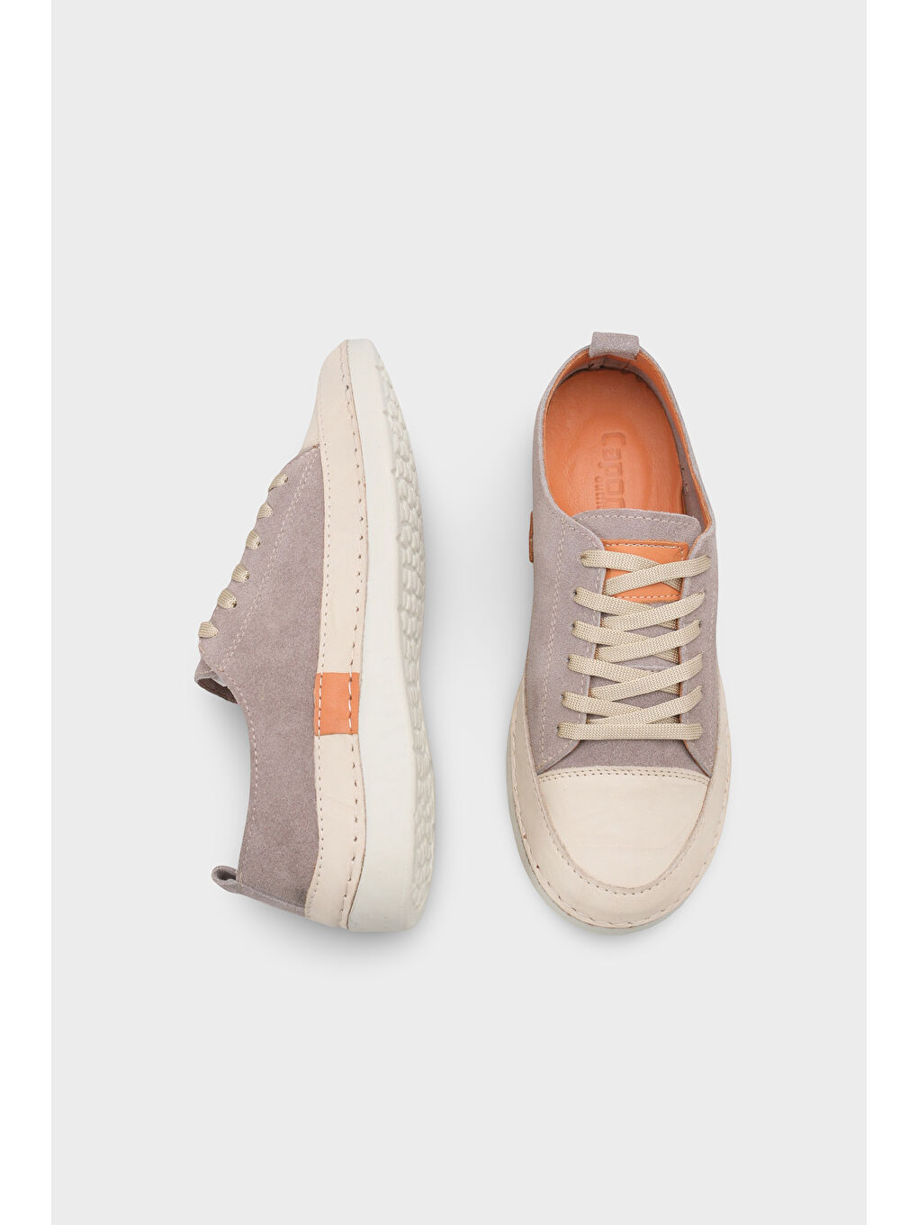 Gri Susette Hakiki Deri Soft Konfor Kadın Sneaker Spor Ayakkabı-5