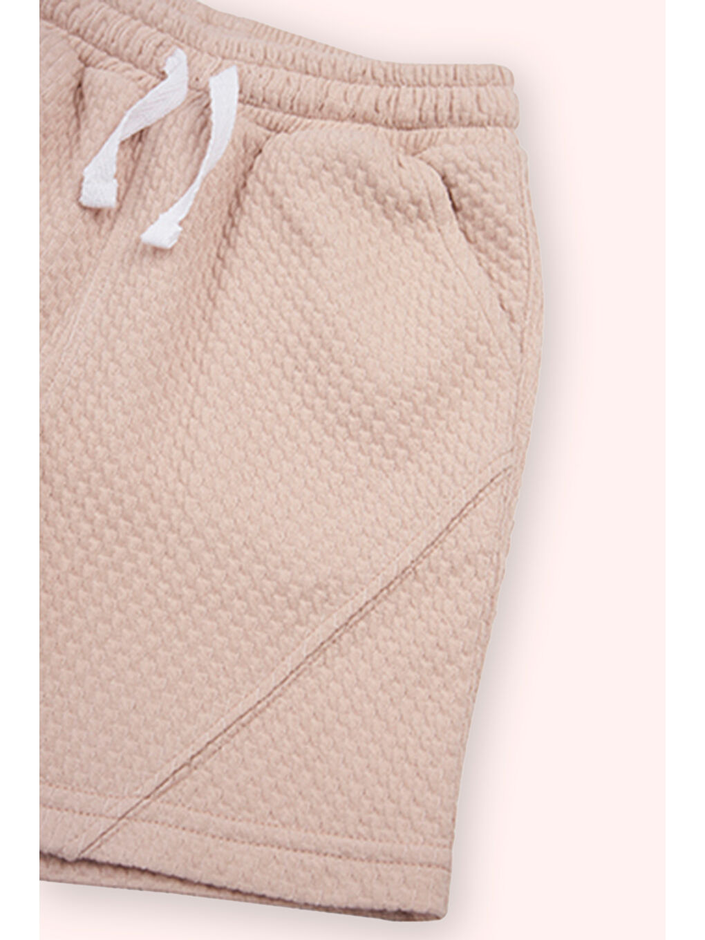 Erkek Çocuk Örme Şort Pembe-2