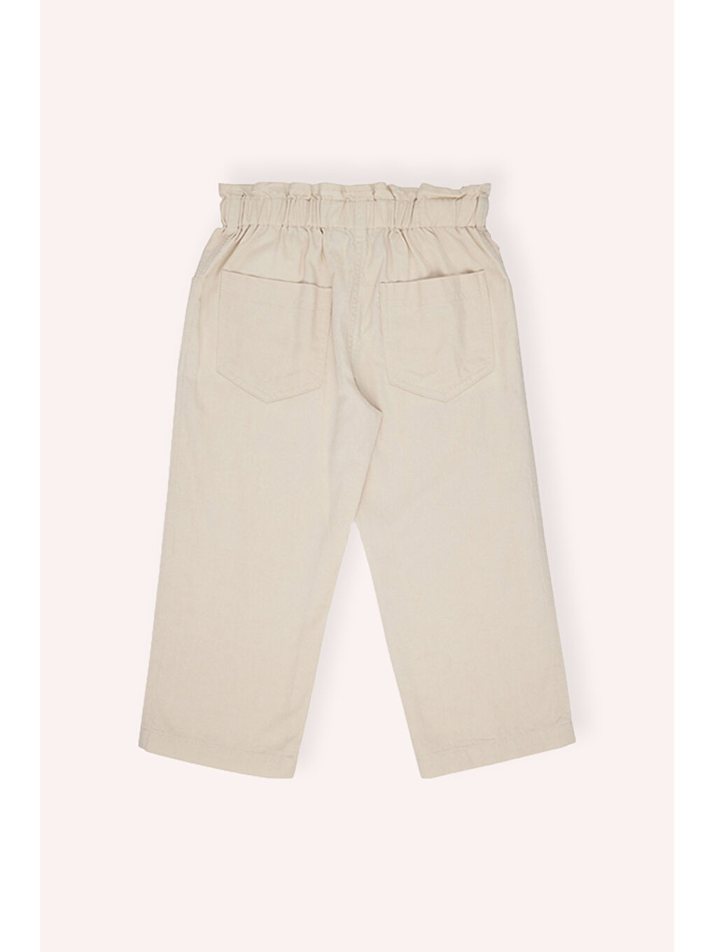 Kız Çocuk Düğmeli Pantolon Bej-3