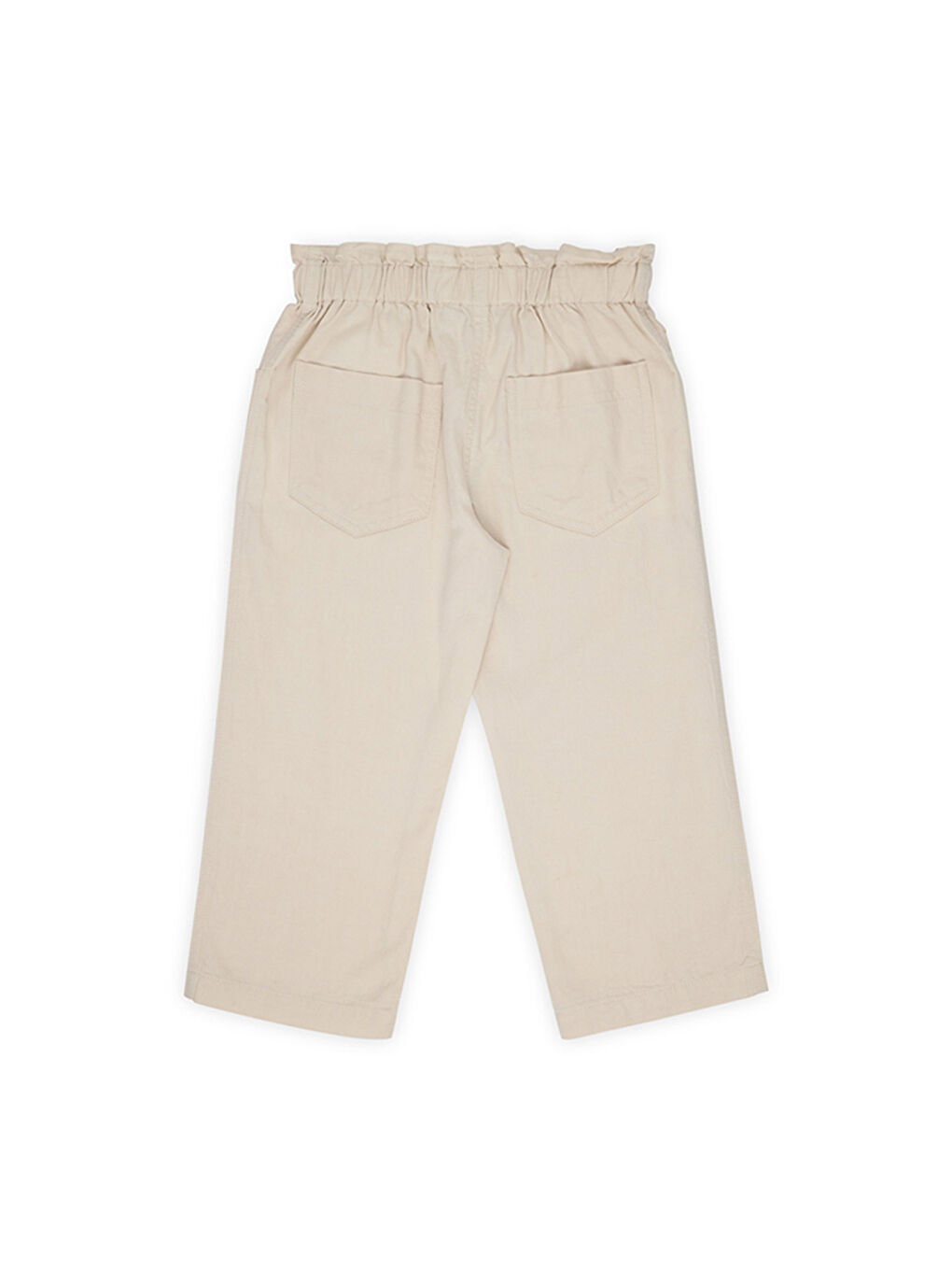 Kız Çocuk Düğmeli Pantolon Bej-4