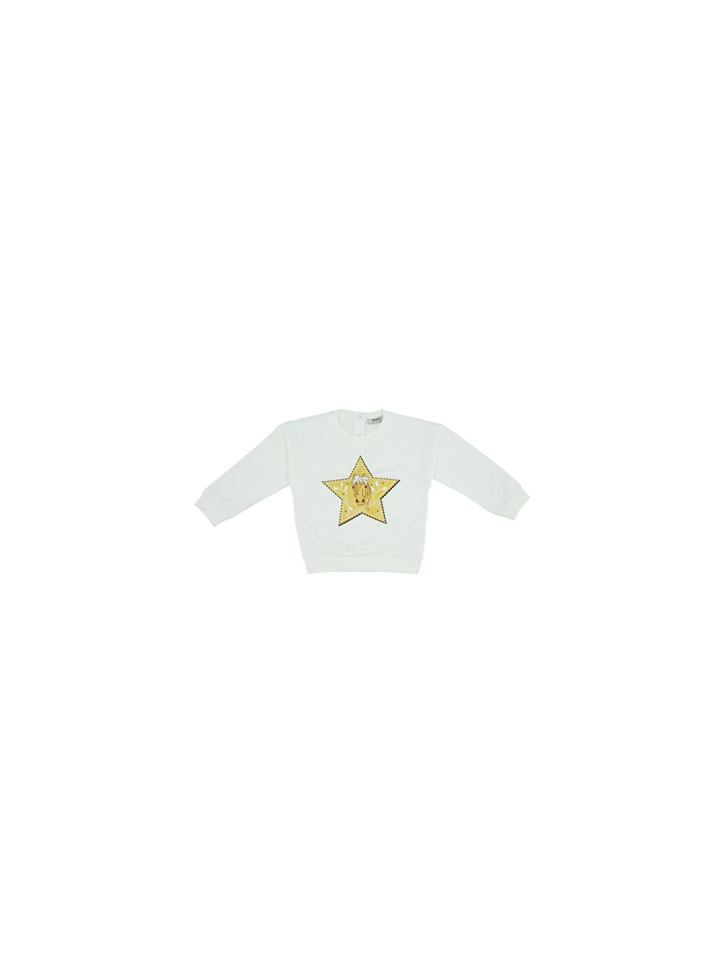 Panço Ekru Kız Çocuk Baskı Detaylı Sweatshirt - 2