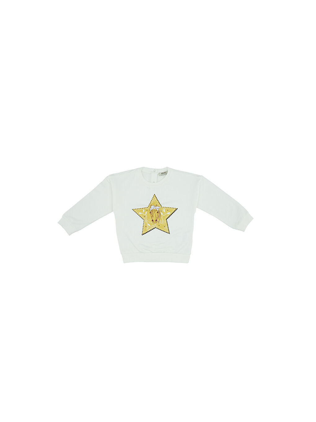 Panço Ekru Kız Çocuk Baskı Detaylı Sweatshirt - 3