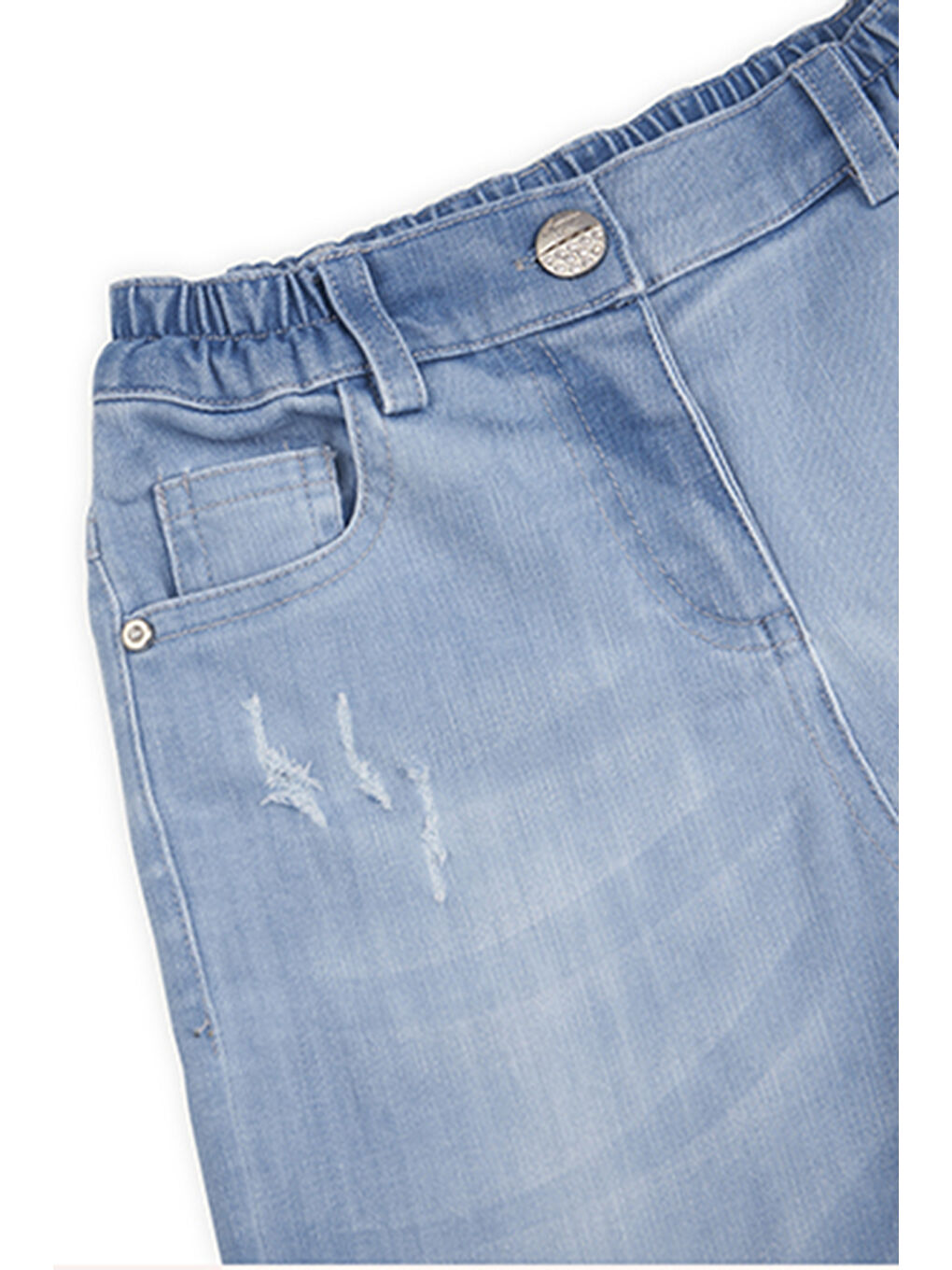 Kız Çocuk Denim Pantolon Lacivert-4