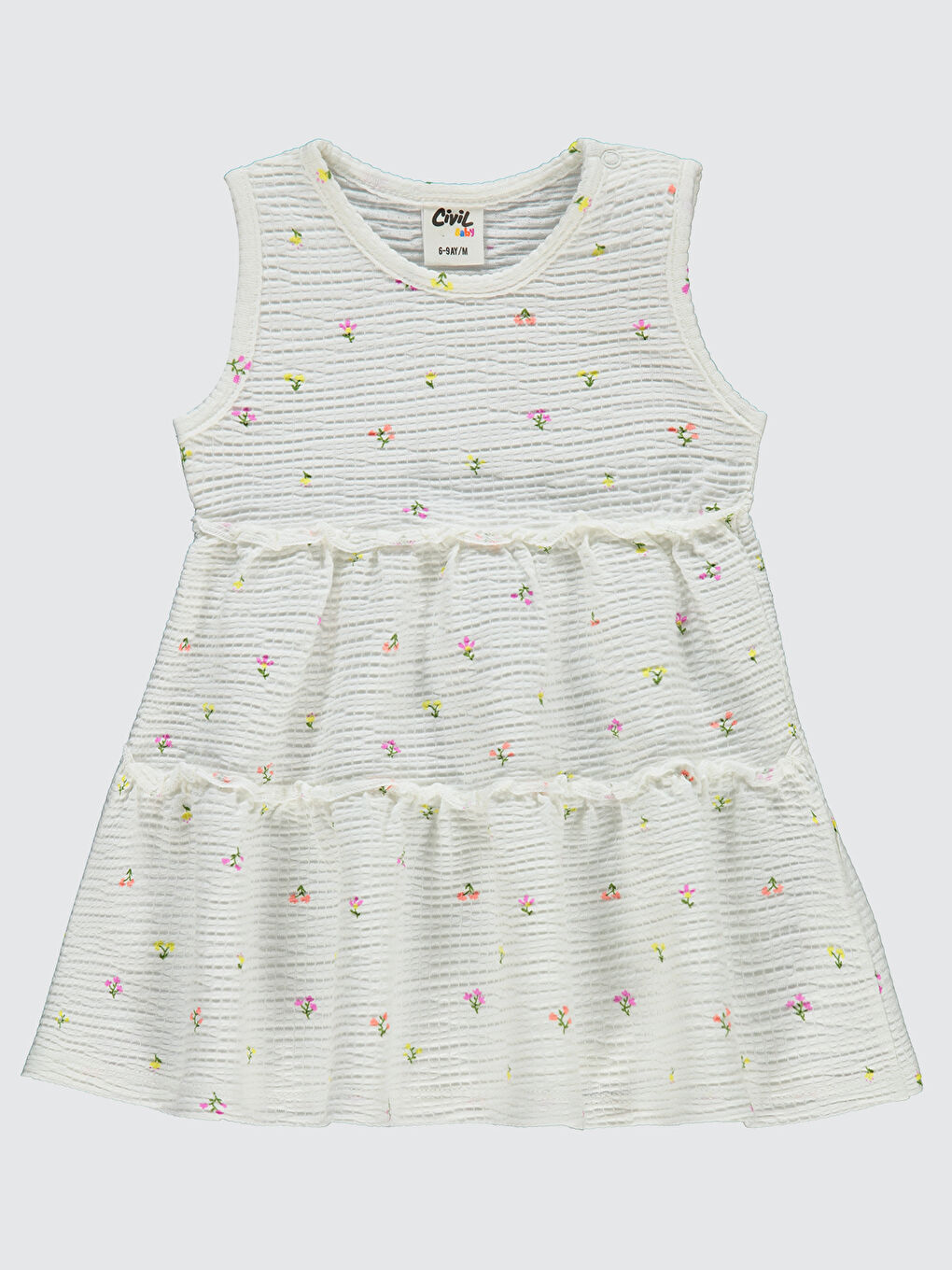 Civil Baby Kız Bebek Elbise 6-18 Ay Ekru