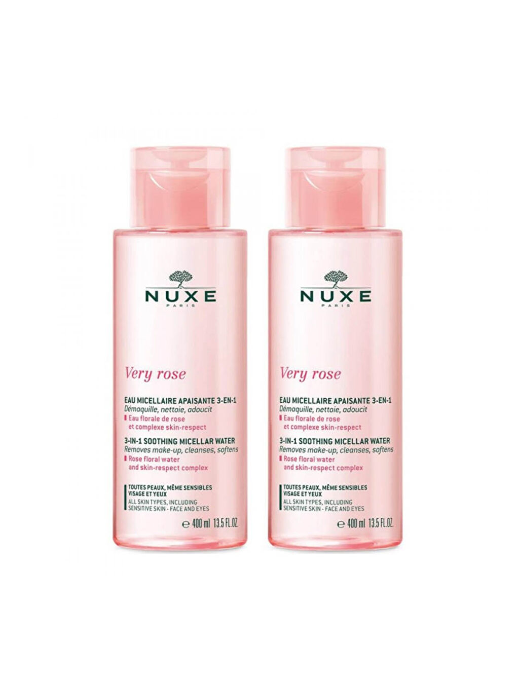 Nuxe Very Rose 3 In 1 Yatıştırıcı Temizleme Suyu 2x400ml