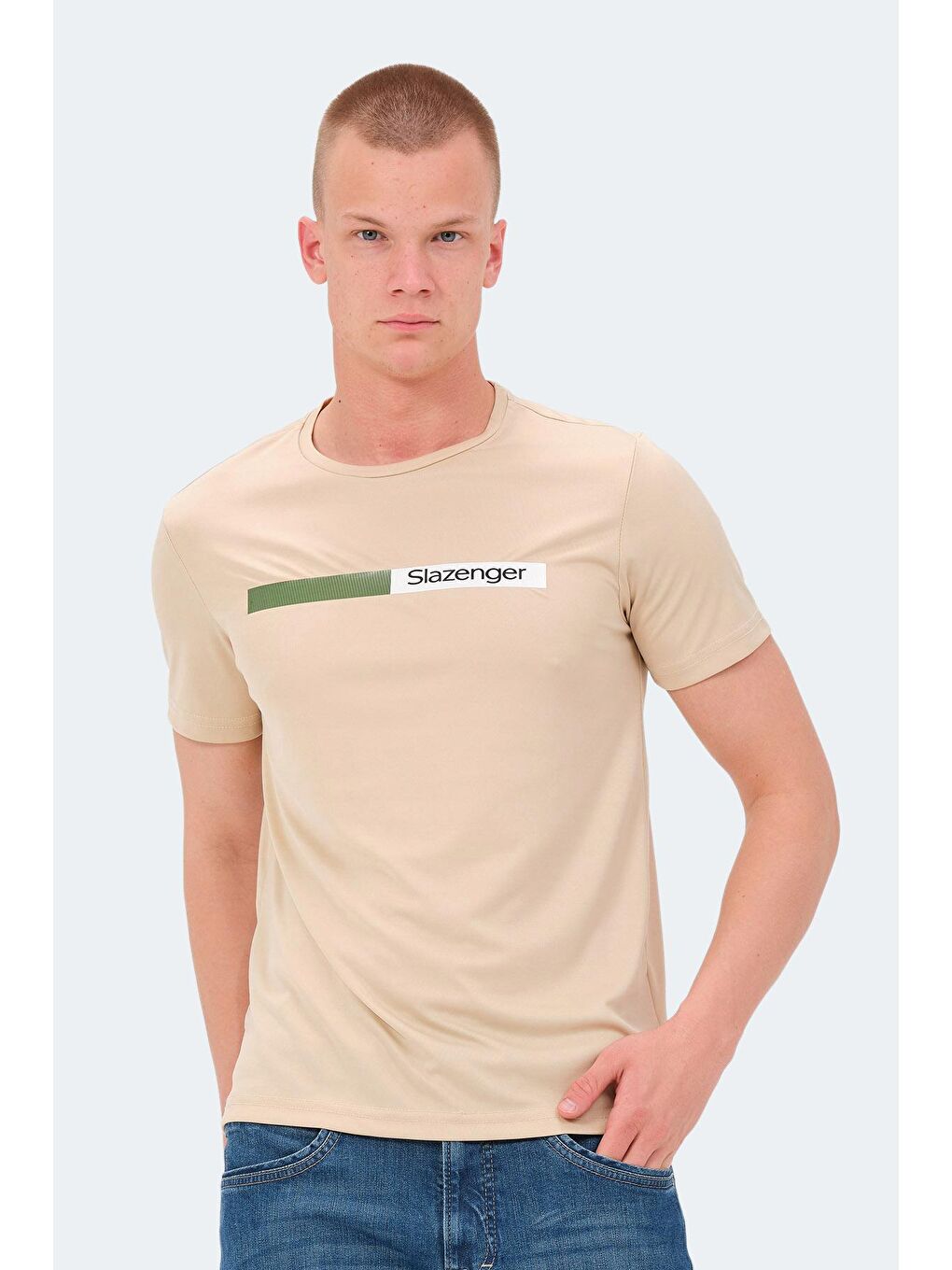 SLAZENGER Bej NELS Erkek Tişört Bej