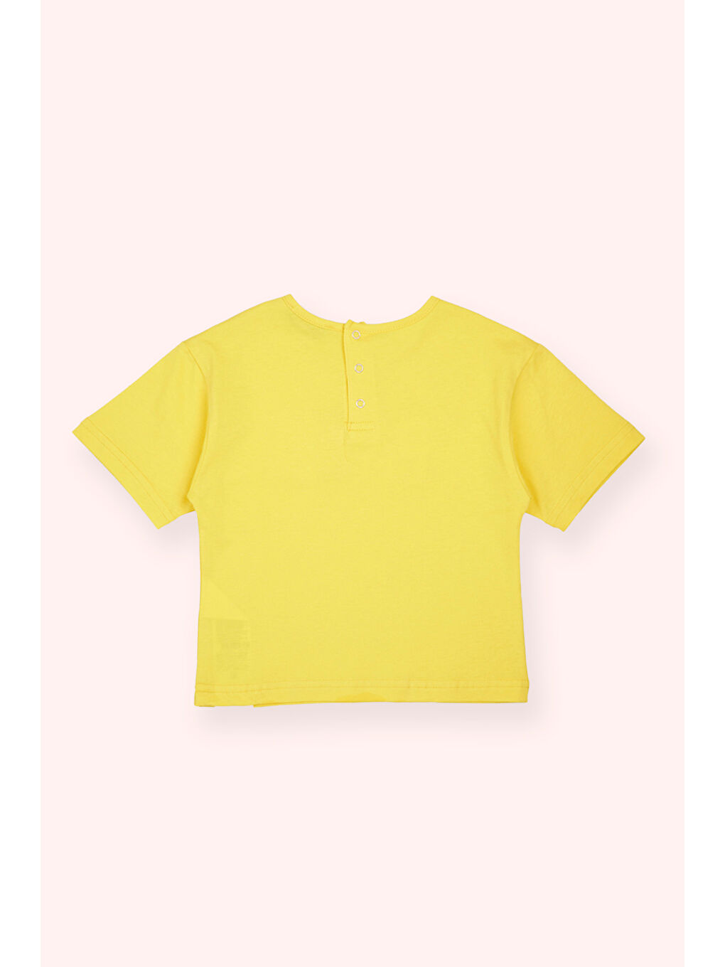 Erkek Bebek Nakış Detaylı Sarı Tişört-2