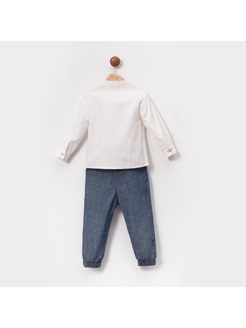 Karışık Erkek Çocuk Denizci Nakışlı Gömlek Ve Pantolon Takımı – 2'Li Set, Pamuklu Ve Rahat-2