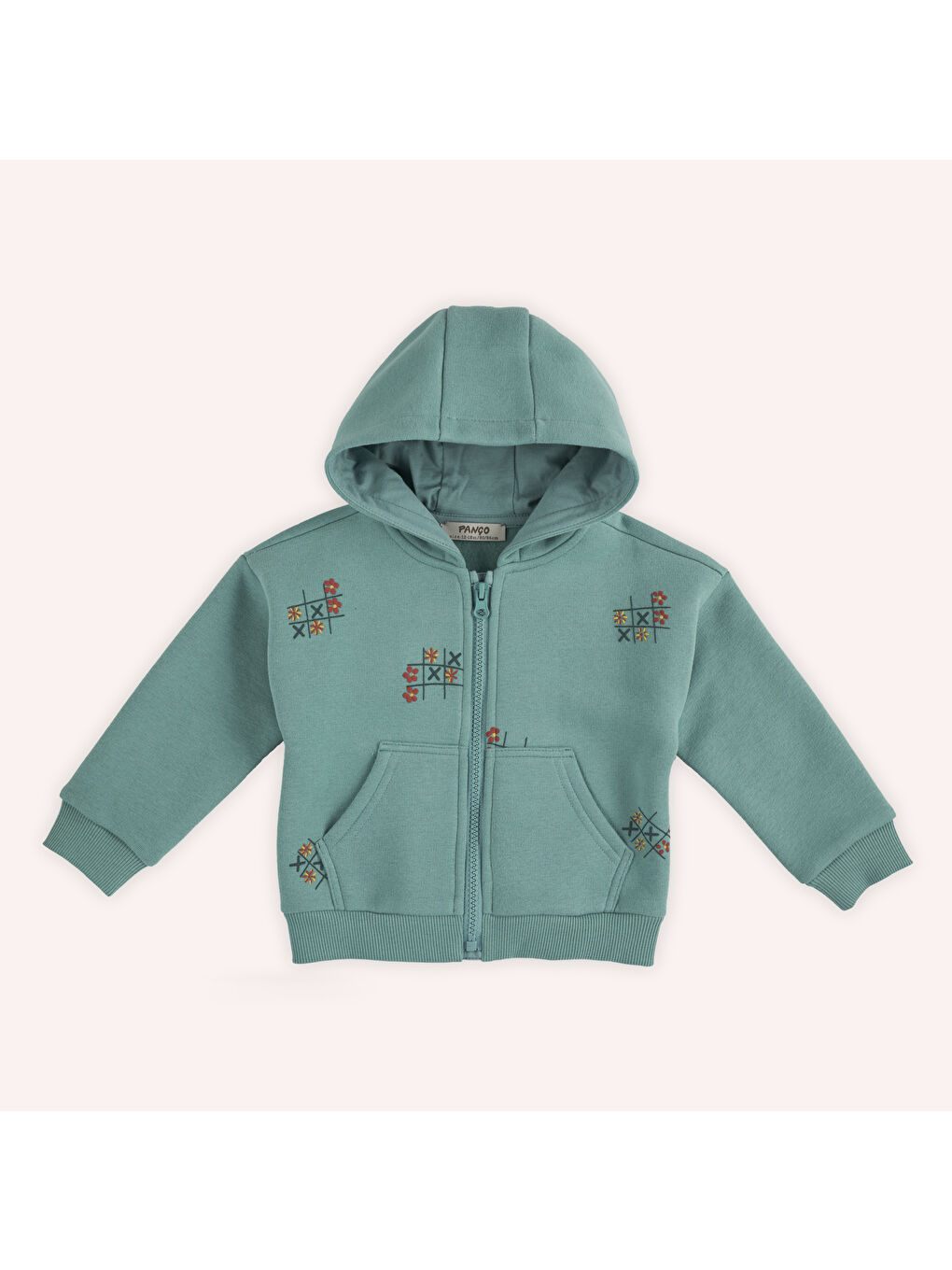 Panço Yeşil Kız Çocuk Fermuarlı Sweatshirt - 1