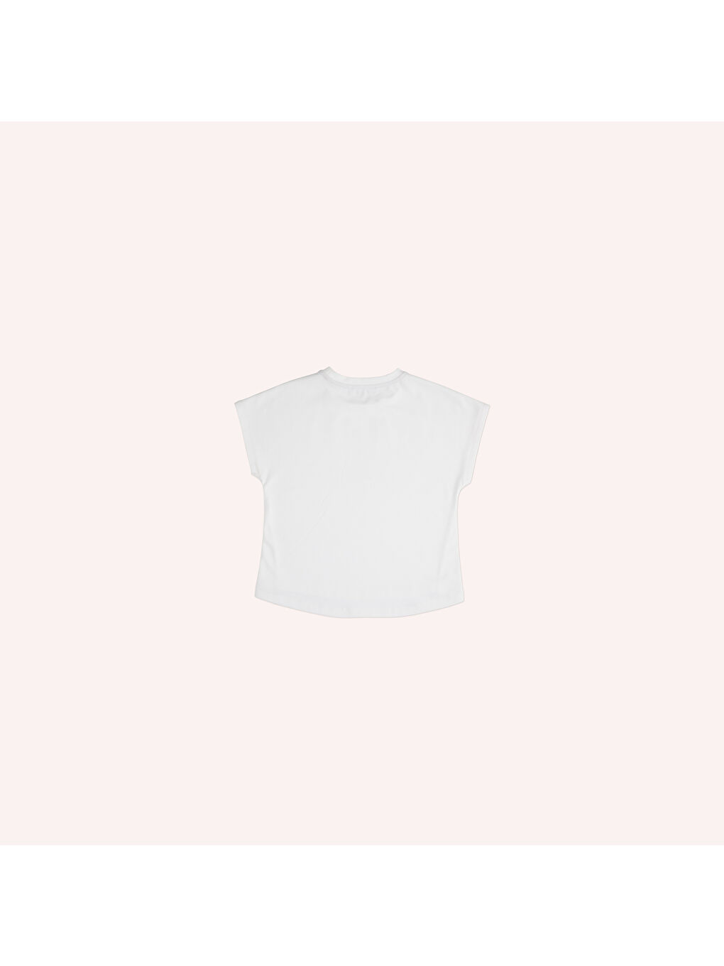 Ekru Kız Çocuk Baskı Detaylı Tişört-6