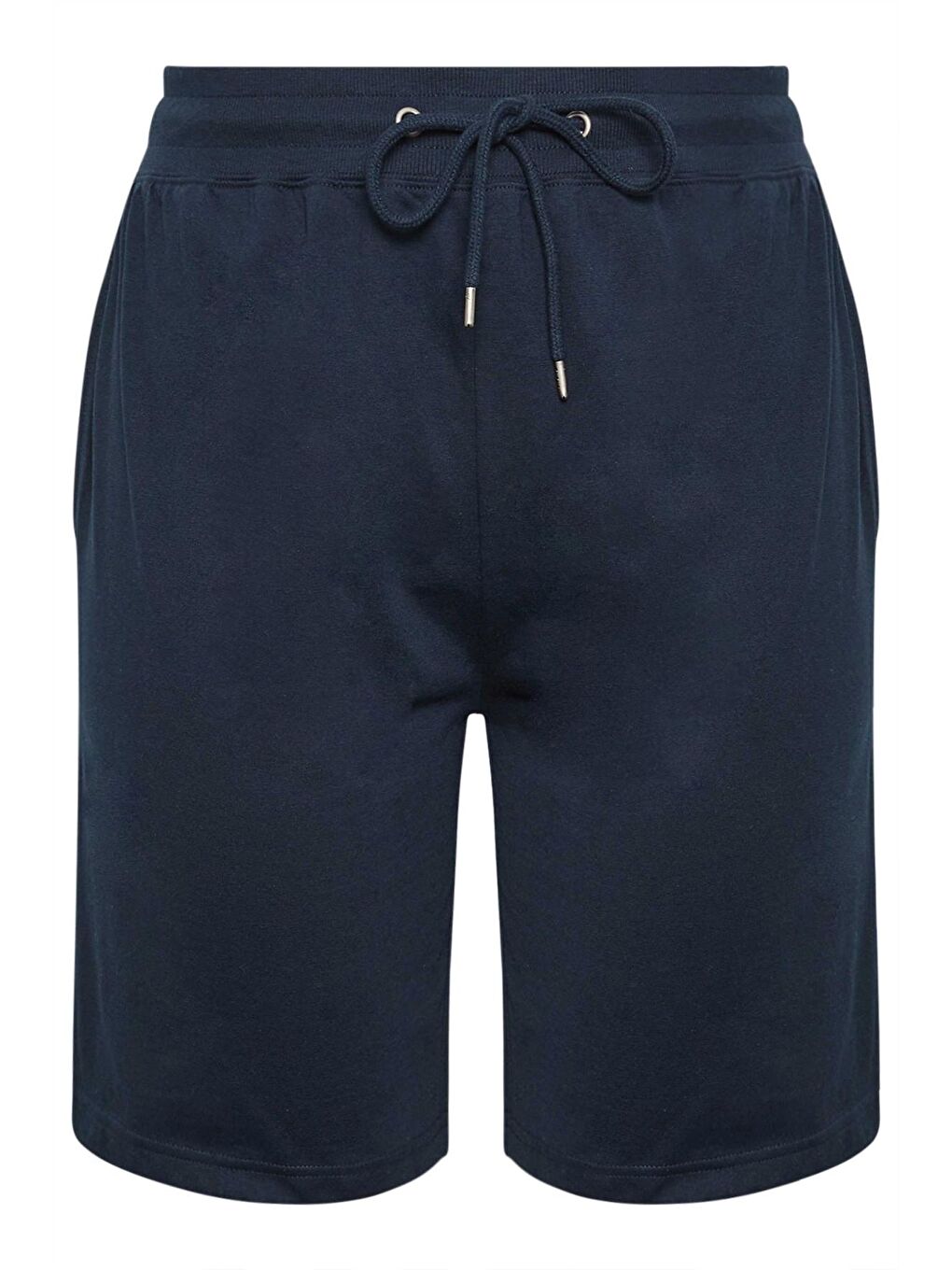 Lacivert Büyük Beden Cepli Beli Büzgülü Bol Kesim Jogger Şort 144833-9