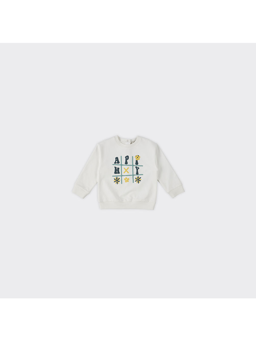 Panço Ekru Kız Çocuk Baskılı Sweatshirt