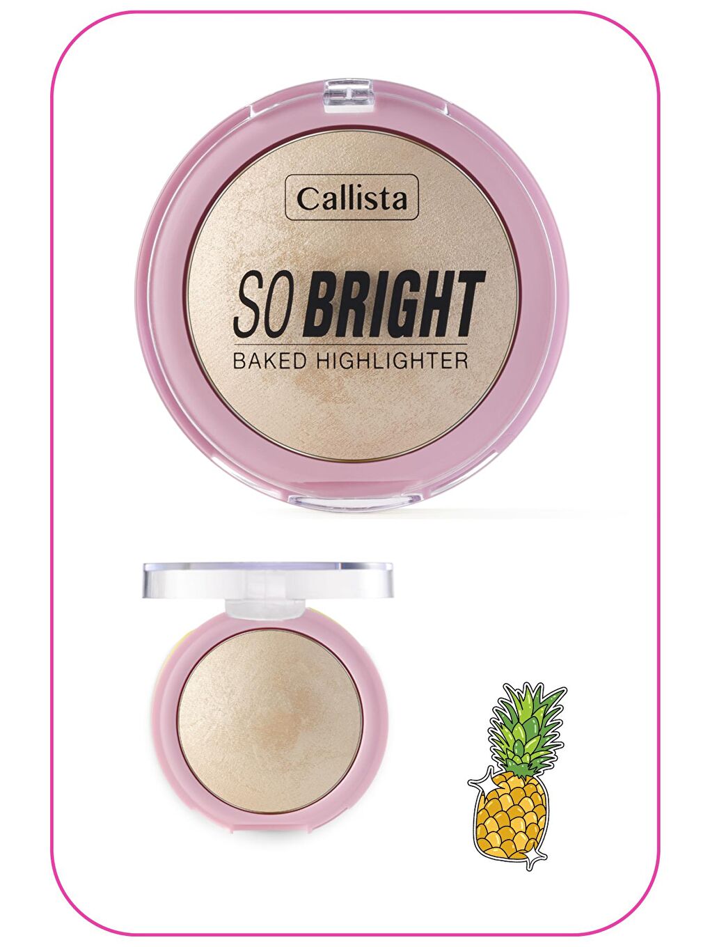 Callista Beyaz-Bej So Bright Baked Highlighter Aydınlatıcı 01 Snowy Glowy Light - 2