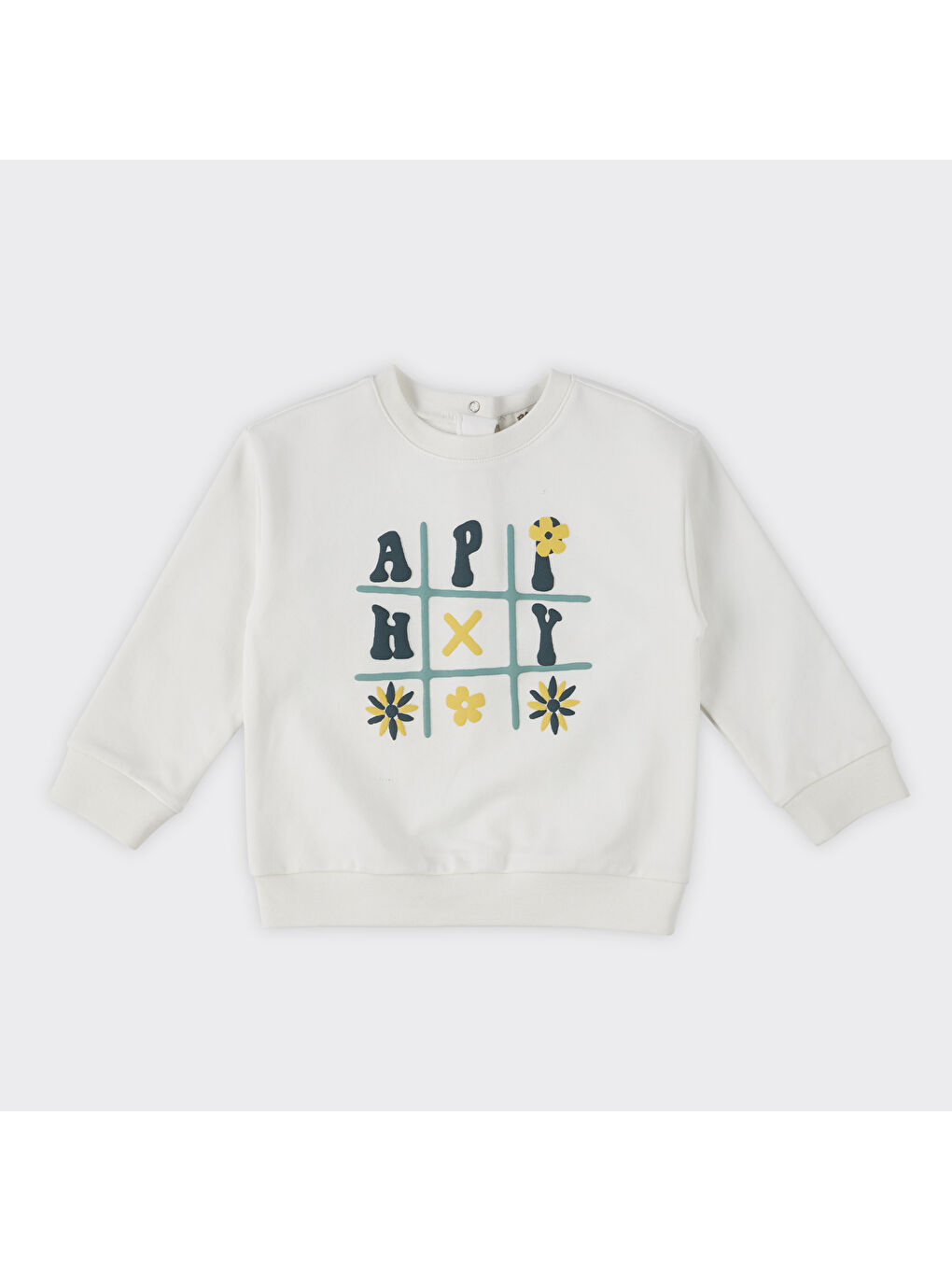 Panço Ekru Kız Çocuk Baskılı Sweatshirt - 1