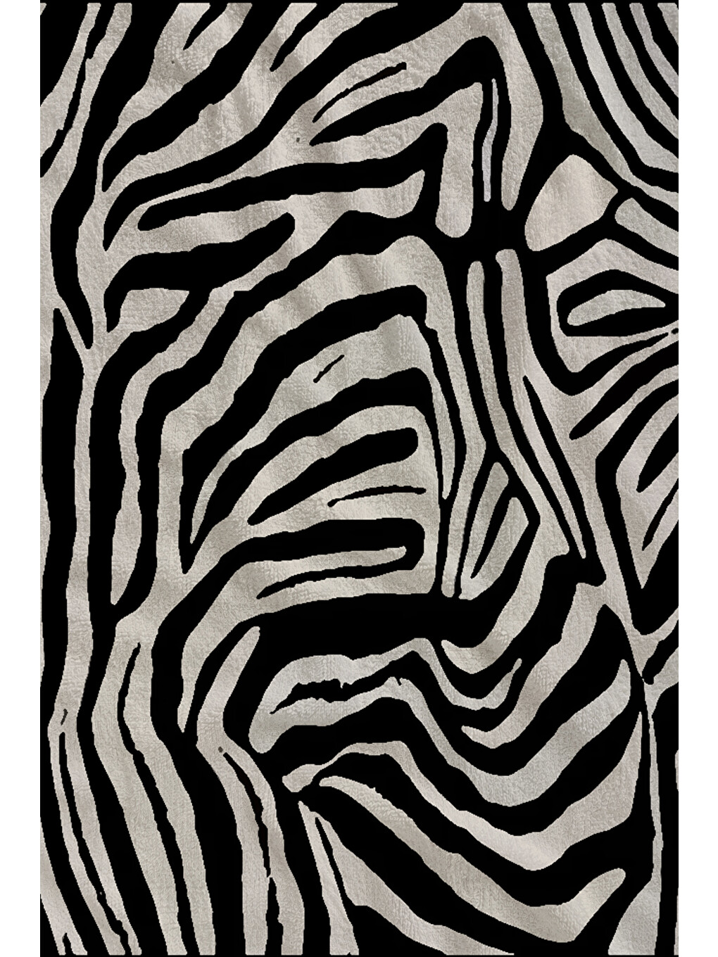 Siyah Beyaz Zebra Desenli 70x150 Cm Dijital Baskılı Plaj Ve Banyo Havlusu-1
