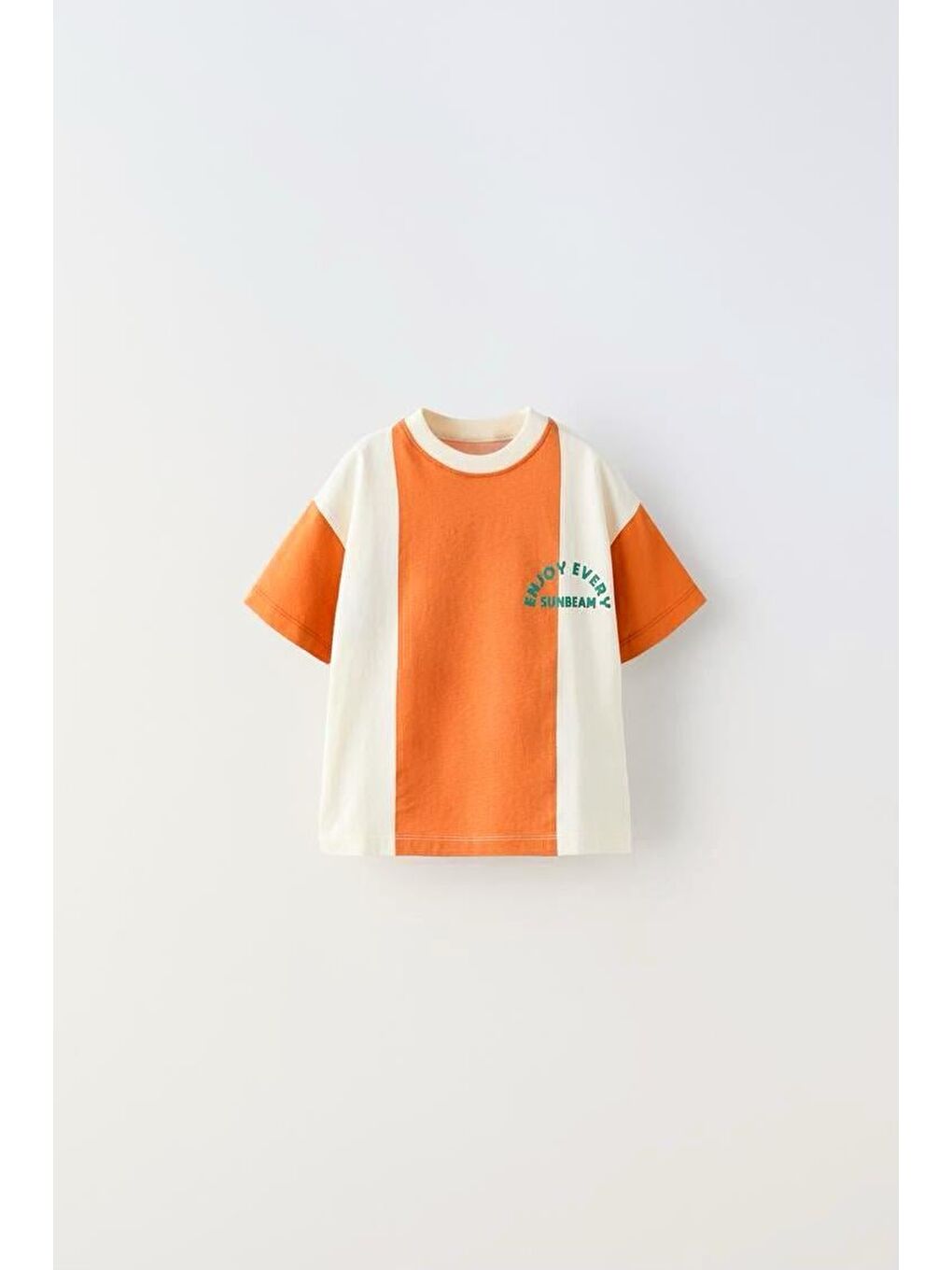 Karışık Erkek Çocuk Pamuklu Yeşil Turuncu Sloganlı T-Shirt Ve Şort Takım – Sunbeam Yazısı Detaylı-3