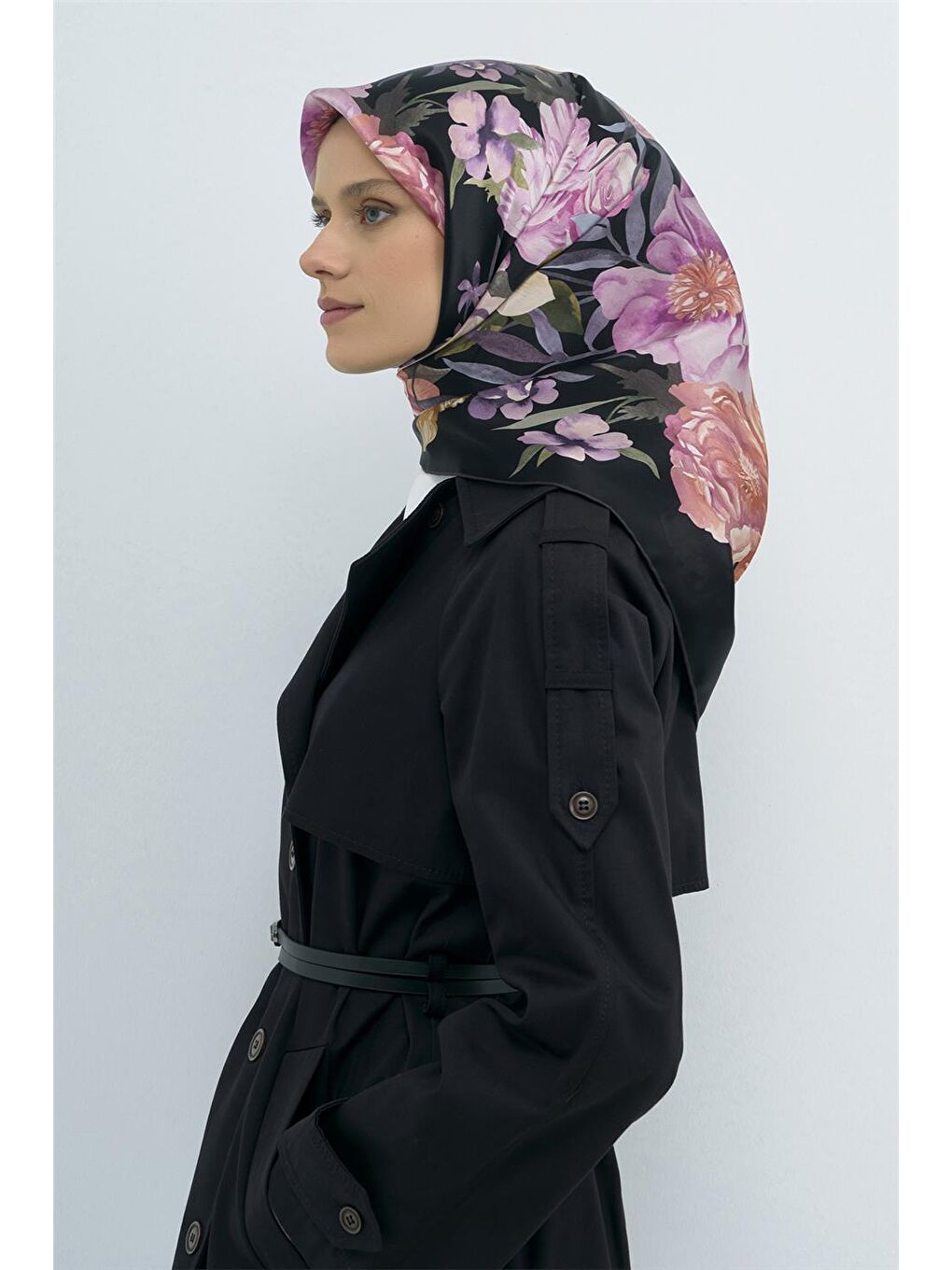 Pembe Saf İpek Sura Eşarp 9516D 05