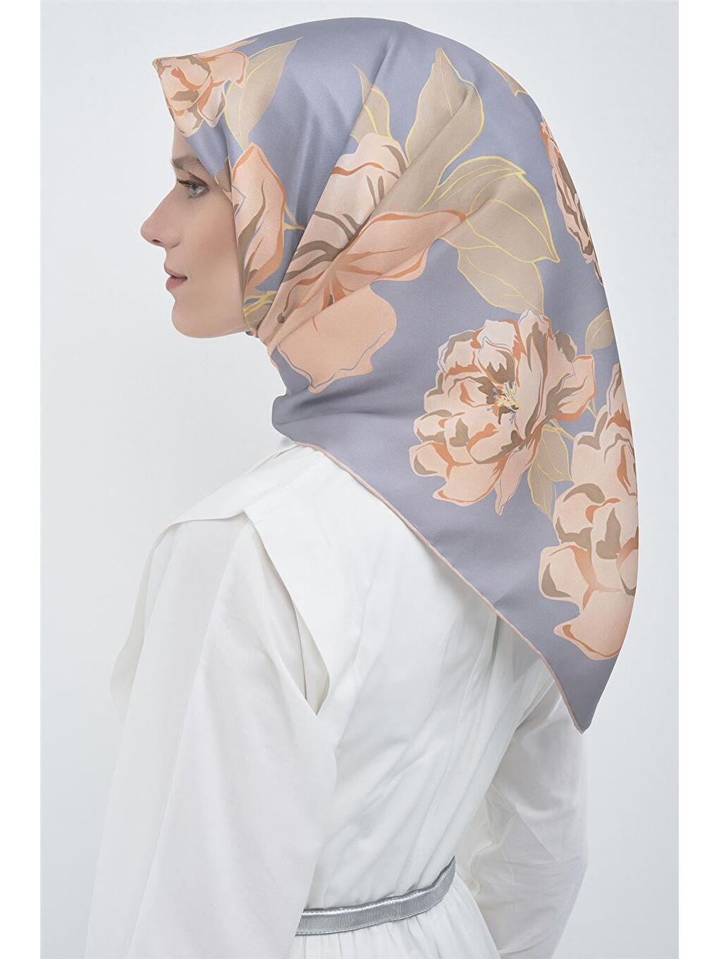 Turuncu Saf İpek Twill Eşarp 9509D 81-3