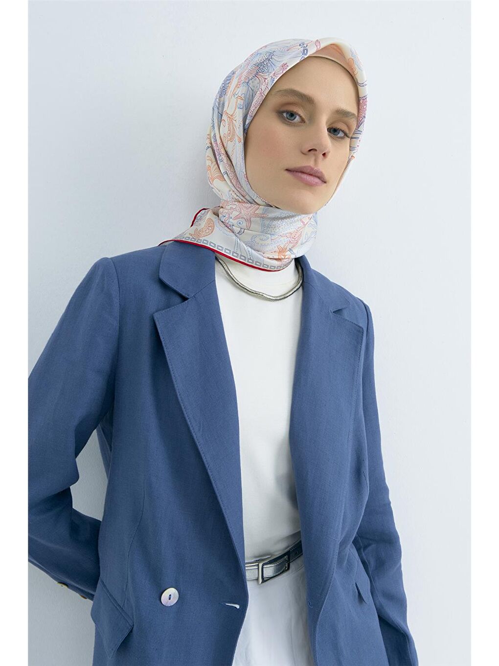 Turuncu Saf İpek Twill Eşarp 9545D 04-2