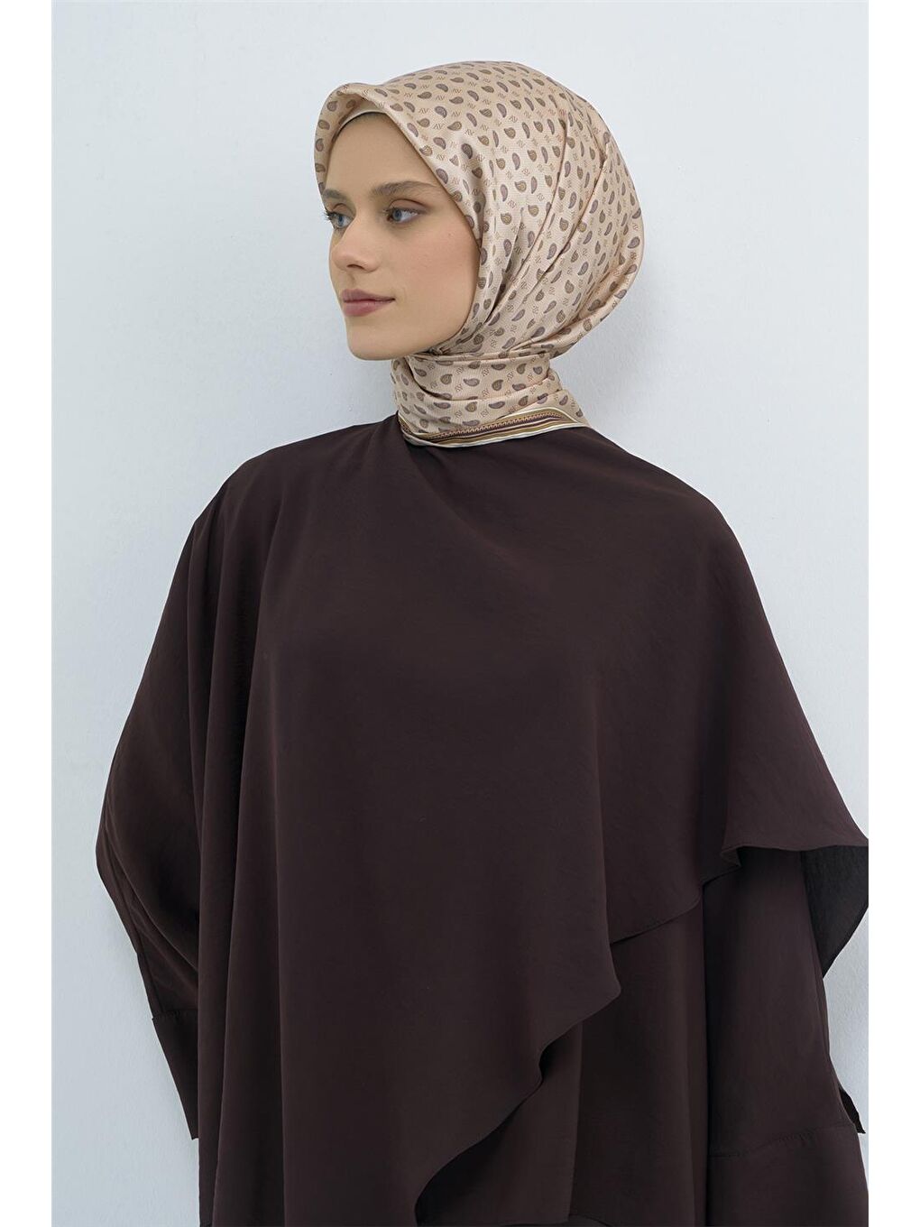 Turuncu Saf İpek Sura Eşarp 9548D 35