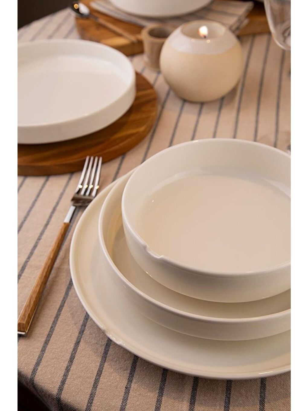 Bej Bone Chef Taste Of 18 Parça 6 Kişilik Yemek Takımı-3