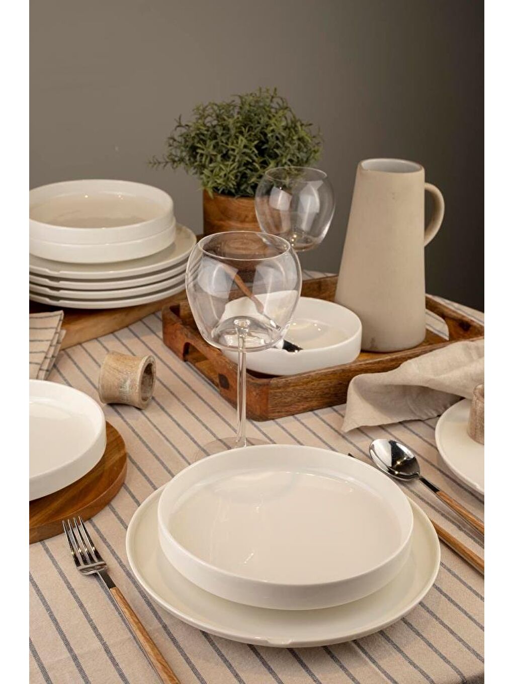 Bej Bone Chef Taste Of 18 Parça 6 Kişilik Yemek Takımı-5