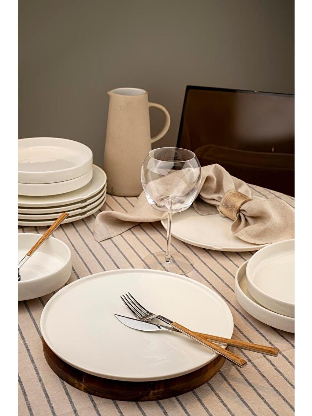 Bej Bone Chef Taste Of 18 Parça 6 Kişilik Yemek Takımı-6