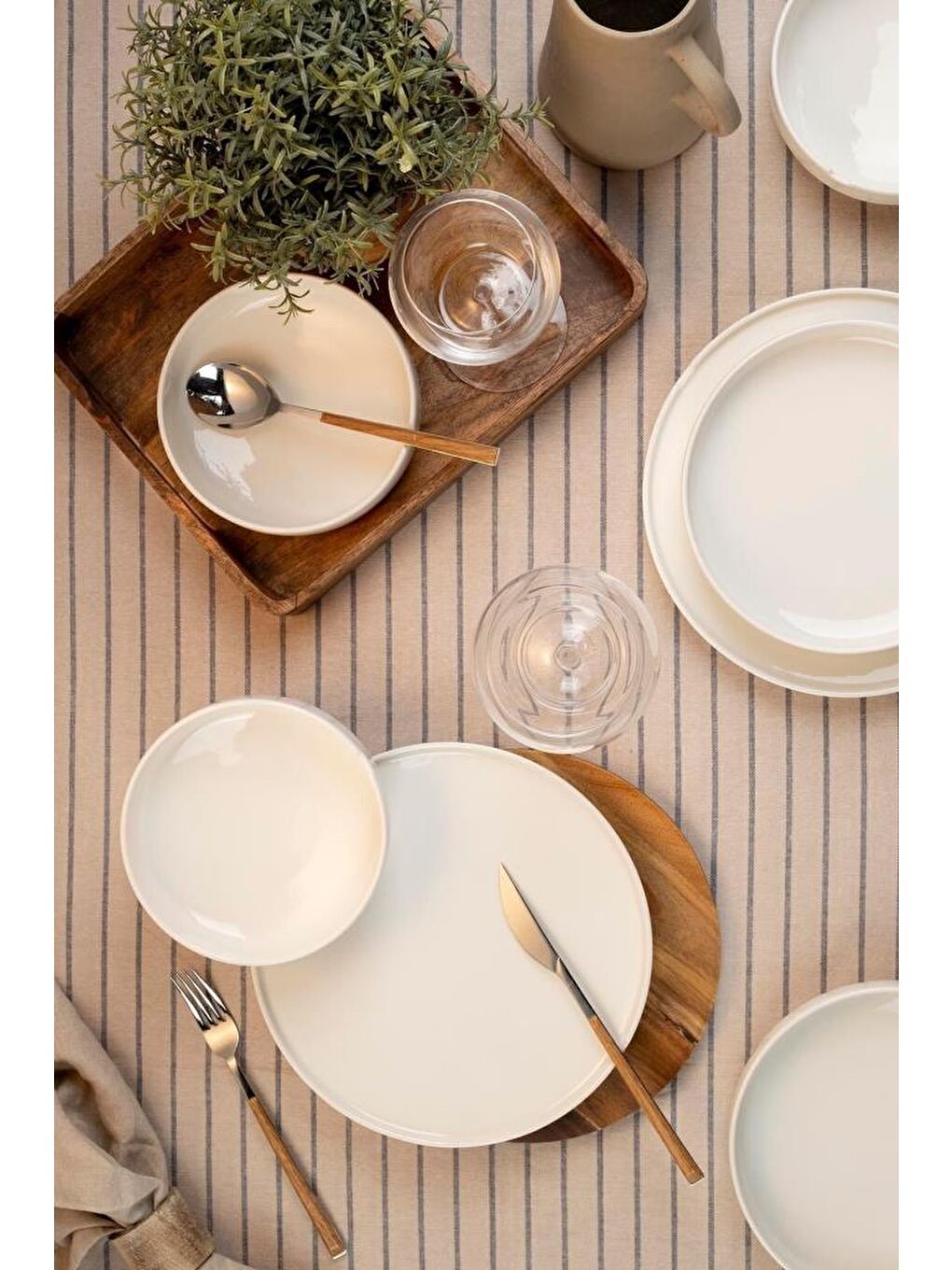 Bej Bone Chef Taste Of 18 Parça 6 Kişilik Yemek Takımı-7