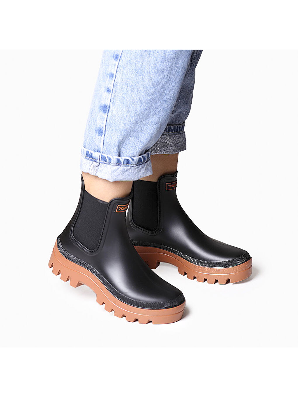 Siyah Kadın Yağmur Botu Covent Cuiro (Tan)-3